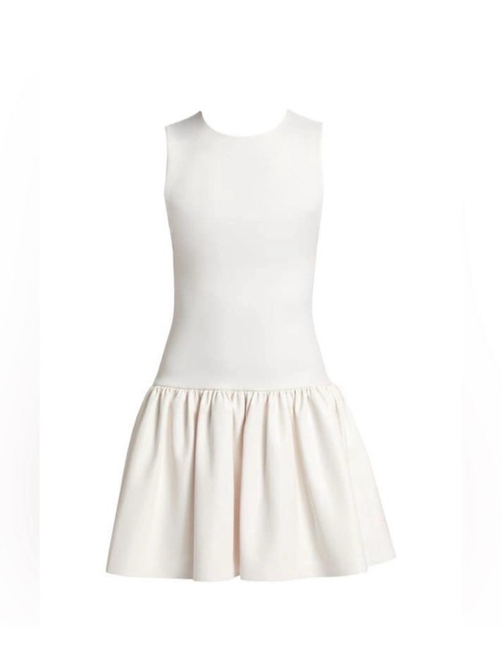 Alice + Olivia Ella Combo Faux Leather Sleeveless Dress Size 8